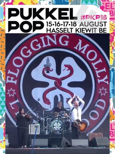 Flogging Molly - Pukkel Pop 2018 poster