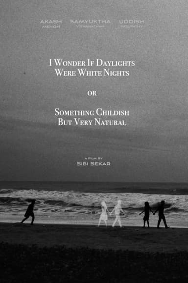 I Wonder If Daylights Were White Nights or Something Childish But Very Natural poster