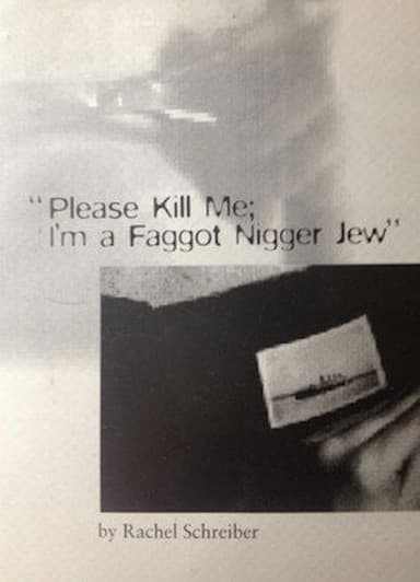 "Please Kill Me, I'm a Faggot Nigger Jew" poster