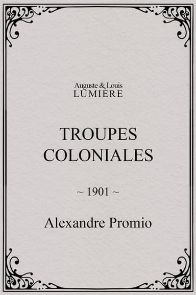 Troupes coloniales poster