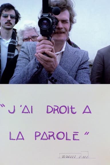 J'ai droit à la parole poster