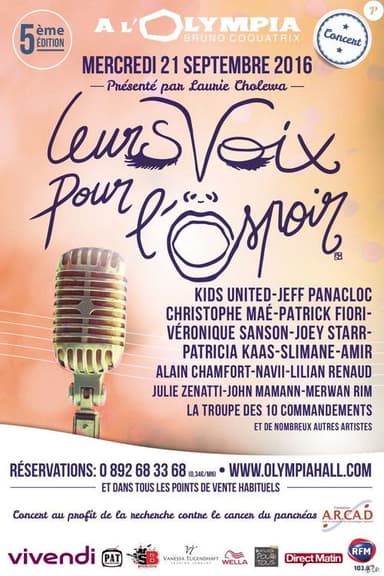 Leurs voix pour l'espoir - 5ème édition poster