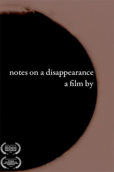 notes on a disappearance poster