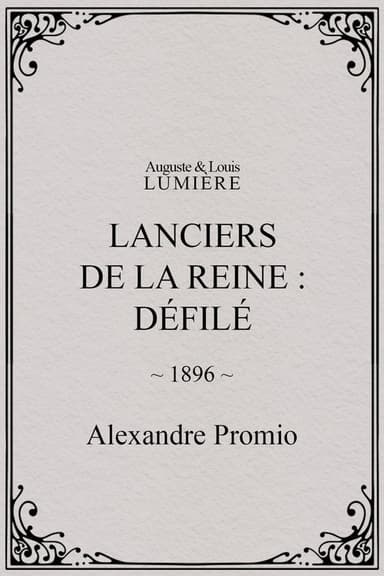 Lanciers de la reine : défilé poster