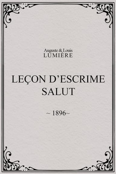 Leçon d’escrime : salut poster