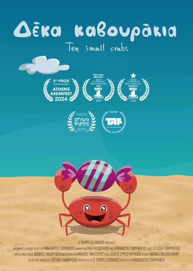 Ten small crabs poster