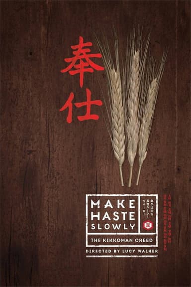 Make Haste Slowly poster