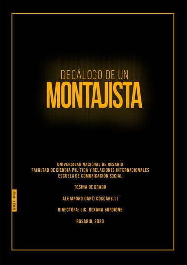 Decálogo de un montajista poster