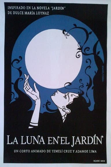 La luna en el jardín poster