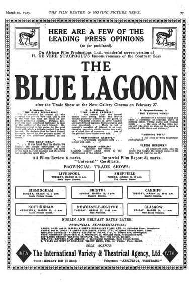 The Blue Lagoon poster