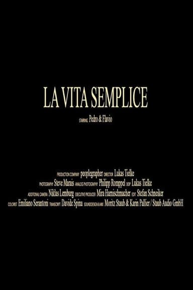 La vita semplice poster