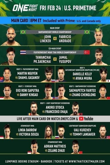 ONE Fight Night 7: Lineker vs. Andrade II poster