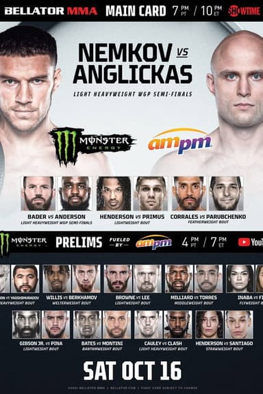 Bellator 268: Nemkov vs. Anglickas poster
