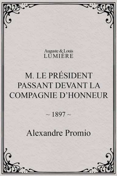 M. le président passant devant la compagnie d’honneur poster