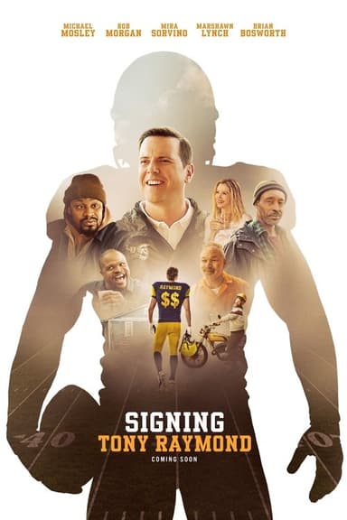 Signing Tony Raymond poster