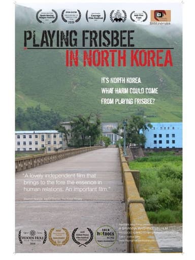 Playing Frisbee in North Korea poster