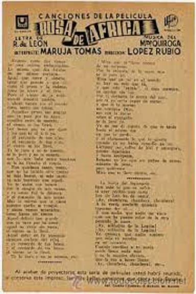 Rosa de África poster