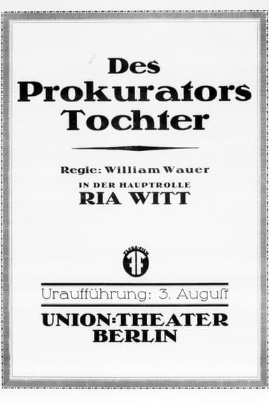 Des Prokurators Tochter poster