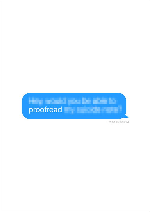 Proofread poster