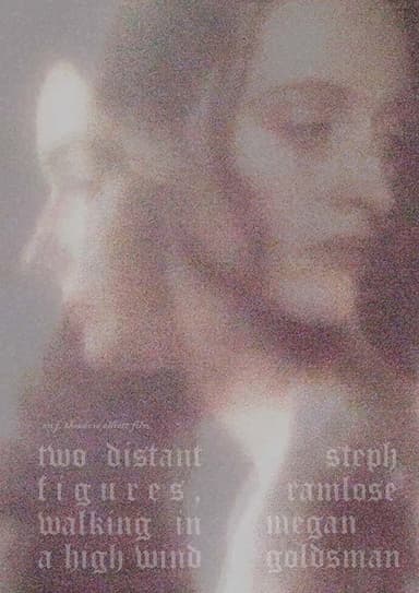 Two Distant Figures, Walking in a High Wind poster
