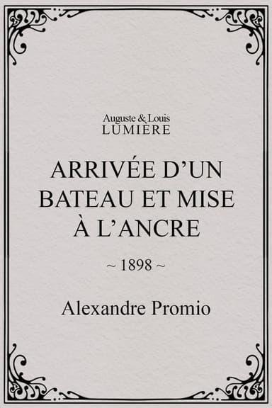 Arrivée d’un bateau et mise à l’ancre poster
