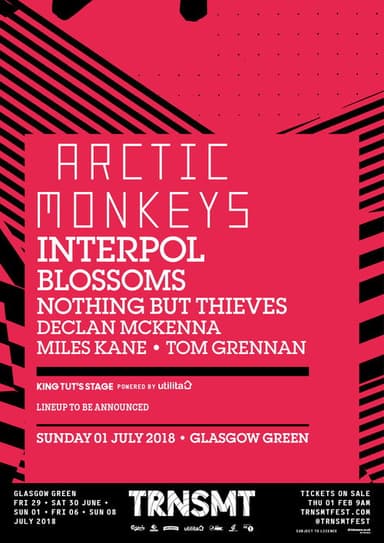 Arctic Monkeys Live at TRNSMT poster