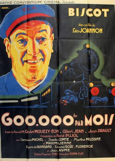 600,000 francs per month poster