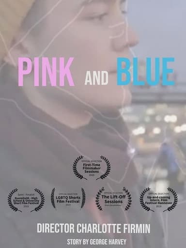 Pink and Blue poster