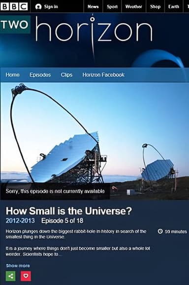 Horizon: How Small Is the Universe? poster