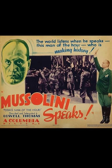 Mussolini Speaks poster