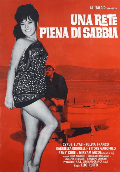 Una rete piena di sabbia poster