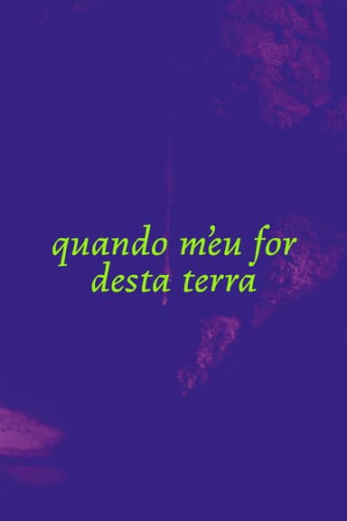 When I leave this land poster