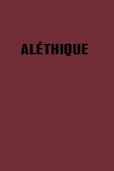 Aléthique poster