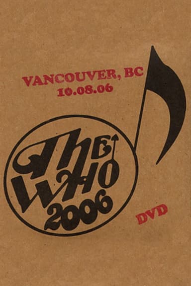 The Who: Vancouver 10/8/2006 poster