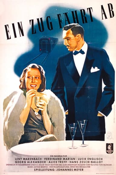 Ein Zug fährt ab poster