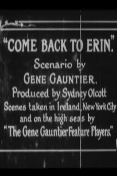 Come Back to Erin poster