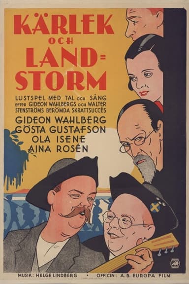 Kärlek och landstorm poster