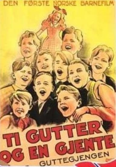 Ti gutter og en gjente poster