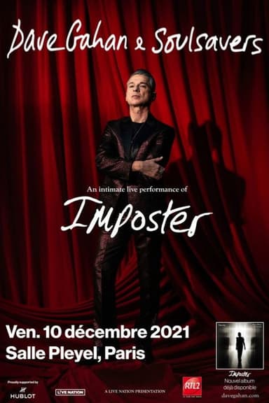 Dave Gahan & Soulsavers Salle Pleyel, Paris poster