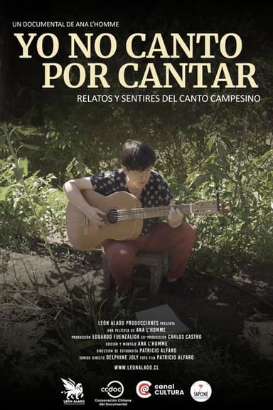 Yo no canto por cantar poster