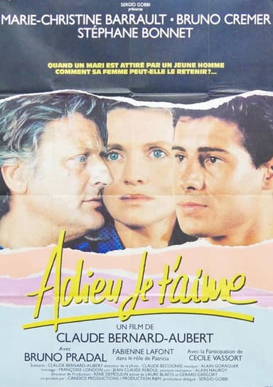 Adieu, je t'aime poster