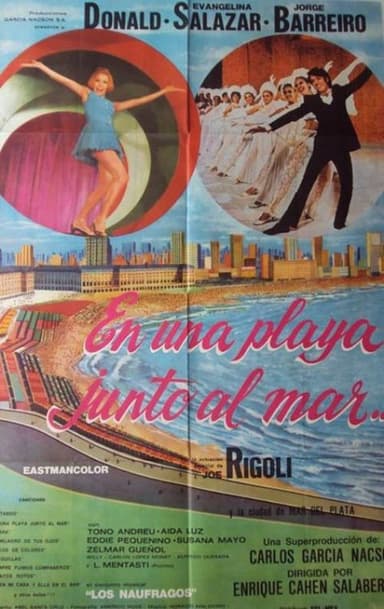 En una playa junto al mar poster