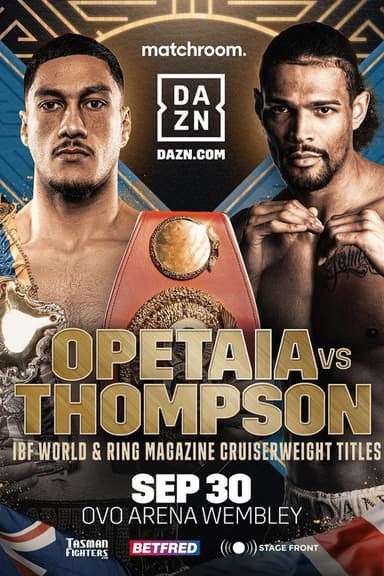 Jai Opetaia vs. Jordan Thompson poster