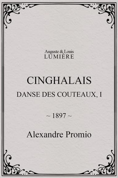 Cinghalais: danse des couteaux, I poster