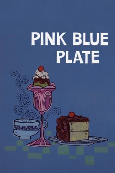 Pink Blue Plate poster