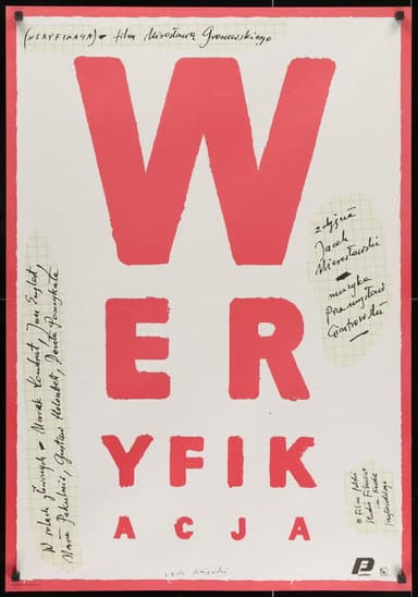 Weryfikacja poster
