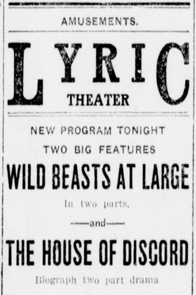 Wild Beasts at Large poster
