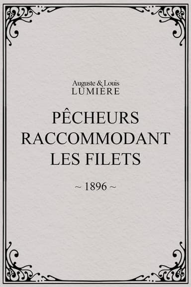Pêcheurs raccommodant les filets poster