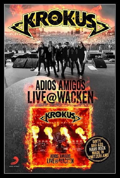 Krokus: Adios Amigos Live @ Wacken 2019 poster