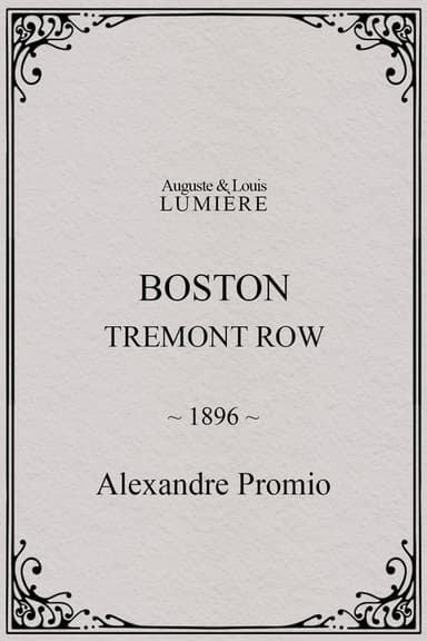 Boston, Tremont row poster